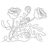 rose fern border 001